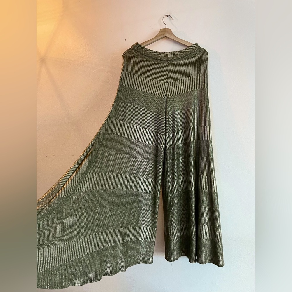 Free People Olive Green Flare Pants